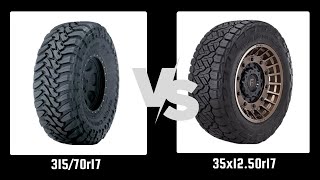 Tire Size 31570r18 vs 35x1250r18 [upl. by Nolrac]