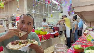 EL MERCADO DE TAXCO GRO Desde barbacoa de chivo hasta insectos que se comen jumiles [upl. by Arrimat]