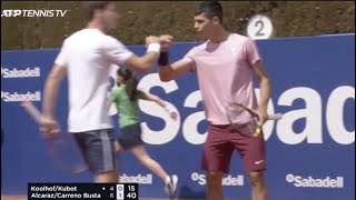 Carlos Alcaraz shows perfect defense in Double with Carreno Busta [upl. by Asuncion]