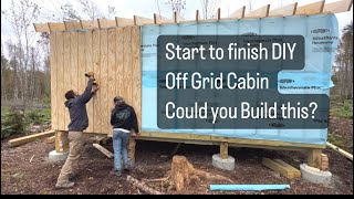 DETAILED VIDEO OF HOW WE BUILT OUR OFF GRID CABIN  12x20 AFFORDABLE CABIN  30 ACRES FOR 35k [upl. by Emile]