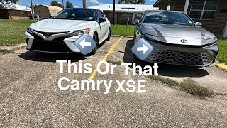 COMPARISON 2020 Camry XSE vs 2025 Camry XSE hybrid camry toyota [upl. by Rhyne510]