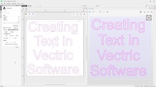 How to create text in Vectric software  Creating Vectors  V12 Tutorials [upl. by Nagol749]