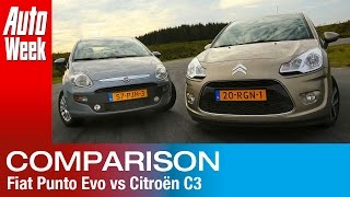 Occasion dubbeltest  Fiat Punto vs Citroën C3 [upl. by Dnartreb973]