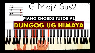 DUNGOG UG HIMAYA  Piano Chords Tutorial [upl. by Leroj]