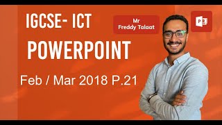 ICT OL 04170983 FebMar 2018 Paper 2 Presentation using PowerPoint [upl. by Denman77]