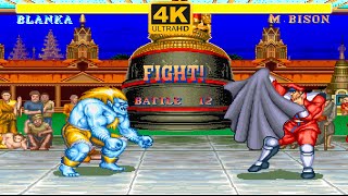 BLANKA ➤ Street Fighter II Champion Edition ➤ Hardest ➤ 4K HD 60 FPS [upl. by Nosrak]