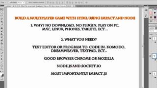 Building a Multiplayer Game with HTML5Impact Engine and Node WebSockets Part 1 [upl. by Borchert]