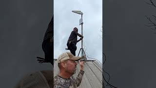 Installing Rooftop Cellular Signal booster antenna surecall [upl. by Threlkeld272]