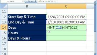 EXCEL  Hours amp Minutes difference between two Dates amp Times [upl. by Sachs147]