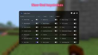 How to get lunar client keystrokes in minecraft bedrock latite client [upl. by Denni840]