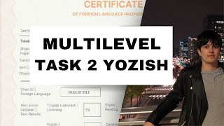 Multilevel Task 2 Yozish Usuli [upl. by Steddman904]