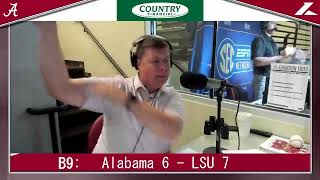 Alabama Baseball walks off LSU w Alabama radio call [upl. by Brose]