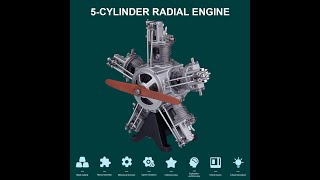 ⭐ 5 Cylinder Radial Engine Model Kit [upl. by Retsevlys671]