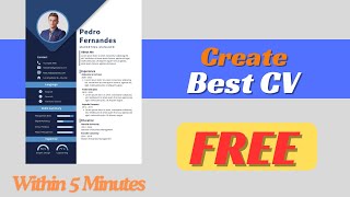 Create Best CV in 5 Minutes Canva Free  How to Make Perfect CV  Free template [upl. by Beale]