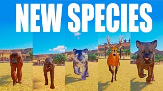 NEW SPECIES Animals Speed Races in Planet Zoo included Marsh Deer Megistotherium etc [upl. by Arrahs]