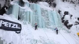 Speed Climbing during the 2014 Rjukan Ice Festival Martin Skaar Olslund [upl. by Yreved]