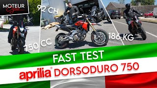 L’Aprilia Dorsoduro 750 si nulle que ça  Fast Test 1  Moteur Cycle [upl. by Nicram832]