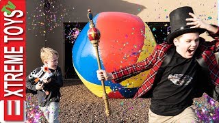 Ethans Funhouse Sneak Confetti Cannons and Crazy Nerf Robots [upl. by Kirst550]