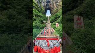 The quotStairway to Heavenquot on Tianmen Mountain in Zhangjiajie🇨🇳amazingchina [upl. by La]