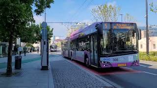 Cluj Napoca bul 21 Decembrie 1989 Biserica Sfântul Petru Trolleybuses nr 308 113 [upl. by Legir377]