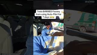 Fousey Gets Banned From Using AutoPilot In His Tesla shorts fyp viralvideos viral tesla [upl. by Sheelagh437]