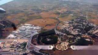 Windy Approach and Hard Landing at Malta International Airport LMML HD [upl. by Cairistiona]