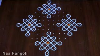 simple melikala muggulu🪷 karthika masam special rangoli design🪷 13×1 dots naarangoli  Naa Rangoli [upl. by Tompkins]