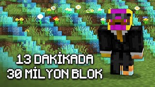 30 Milyon Blok Gitme Speedrun  Doğukan Adal Minecraft [upl. by Eilarol]