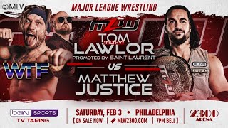 Tom Lawlor va Matthew Justice  Singles Match  MLW SuperFight 2024 TV Taping  WWE 2K23 [upl. by Aicnerolf]