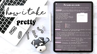 How I take notes on my iPad  study with me  tips for pretty notes  Back To School 2020 [upl. by Nereids105]