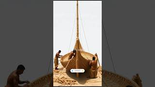 How Boats are made in Ancient timesboat boating ancientindia history trending viralvideo bts [upl. by Hnacogn]