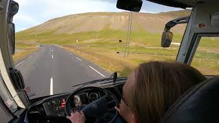 Busdriving in Iceland Grundarfjörður  Borgarnes road 54 part 1 Scania Touring [upl. by Enelrae883]