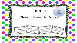 Phonics Phase 5 Sentences [upl. by Engedus]