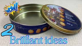 Stop Throwing Away Empty Cans 2 Brilliant Ideas From Tin Cans Recycling cookie tin [upl. by Ateuqahs980]