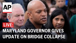 LIVE Maryland Gov Wes Moore press conference on Baltimore bridge collapse [upl. by Anirbed]