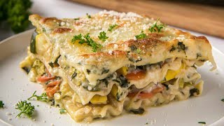 Easy Vegetable Lasagna Recipe [upl. by Eceinahs]