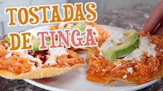 TOSTADAS CON TINGA  RECETA  SABROOOSO [upl. by Estas396]