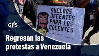 Regresan las protestas a Venezuela manifestantes exigen mejoras salariales  El Tiempo [upl. by Hoj]