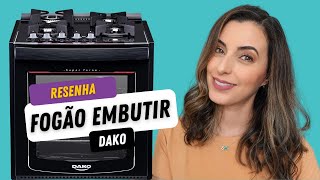 Resenha do meu FogaÌƒo de Embutir 4 Bocas Preto com Mesa de Vidro Dako [upl. by Bowler]