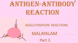 AGGLUTINATION REACTION ANTIGENANTIBODY REACTION PART 3 MALAYLAM [upl. by Einafats]