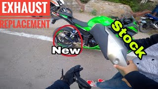 Ninja 300 exhaust replacement with SC Project  KAWASAKI [upl. by Jann]