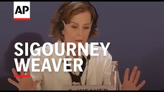 Sigourney Weaver gets emotional talking about Kamala Harris [upl. by Eissahc]