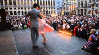 BTF 2014 Grand Place ROXANA SUAREZ amp SEBASTIAN ACHAVAL with Solo Tango Orquesta [upl. by Yespmed]