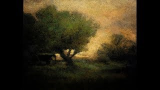 George Inness In the Gloaming 8x10 Tonalist Landscape Oil Painting [upl. by Beaufort]