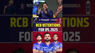 RCB RETENTIONS FOR IPL 2025 rcb viratkohli rajatpatidar yashdayal [upl. by Yeltneb]