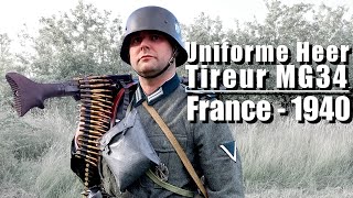 🧥 Uniforme Wehrmacht Tireur MG34  Mai 1940  Présentation duniforme [upl. by Epoillac]