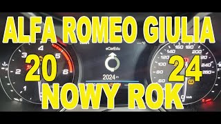 Alfa Romeo Giulia  licznik  instrument cluster  życzenia noworoczne [upl. by Duwe]