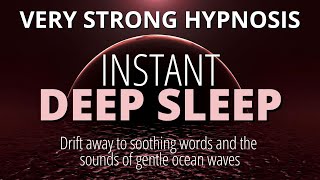 Deep Sleep Hypnosis Very Strong  Rapid Induction Into Sleep  Black Screen [upl. by Peonir331]