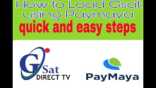 HOW TO LOAD GSAT DIRECT TV USING PAYMAYA  SIMPLE STEP BY STEP TUTORIAL  MEANSTYLE [upl. by Asenej94]