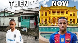 10 Footballers Houses  Then and Now  Ronaldo Neymar Messi etc [upl. by Lilaj]